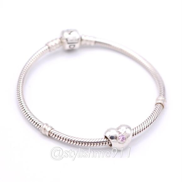 Authentic Pandora Heart with Pink Zirconia Charm - 790134PCZ - Picture 6 of 12